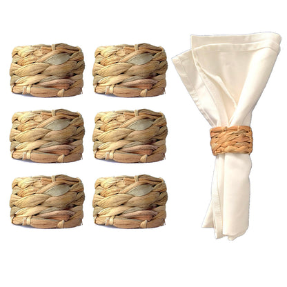 Woven Water Hyacinth Napkin Rings