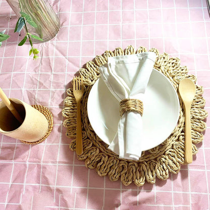Woven Water Hyacinth Napkin Rings