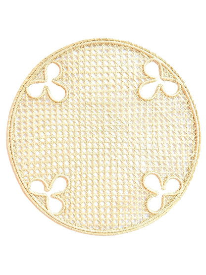 Handwoven Olive Motif Iraca Charger
