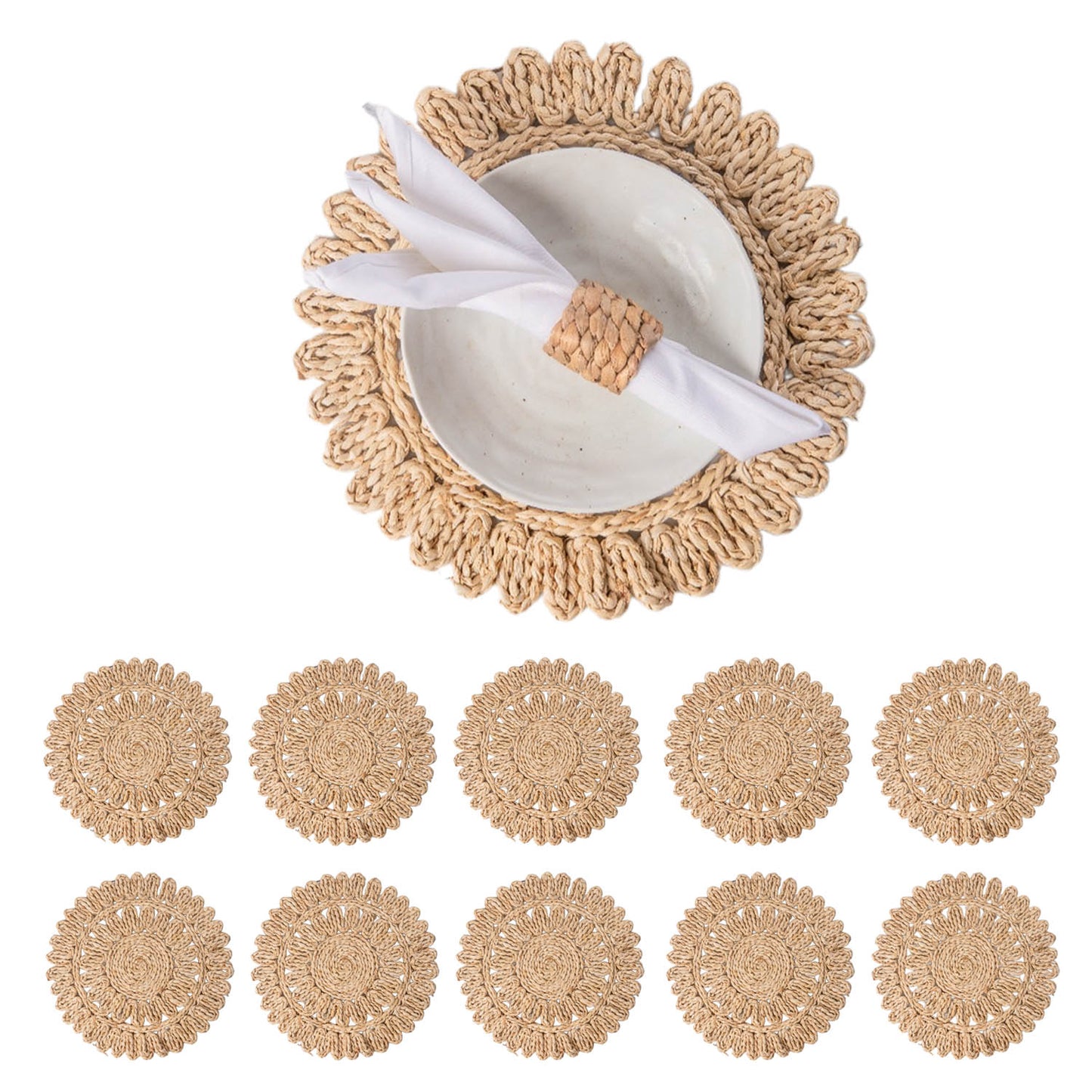Round Corn Husk Placemats