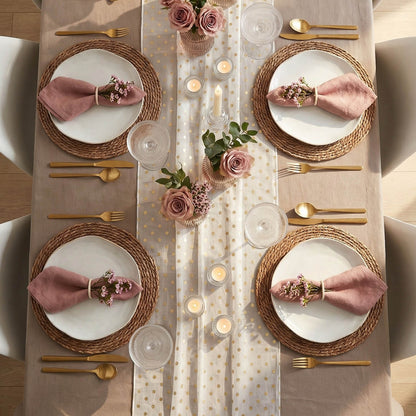 Round Brown Seagrass Placemats