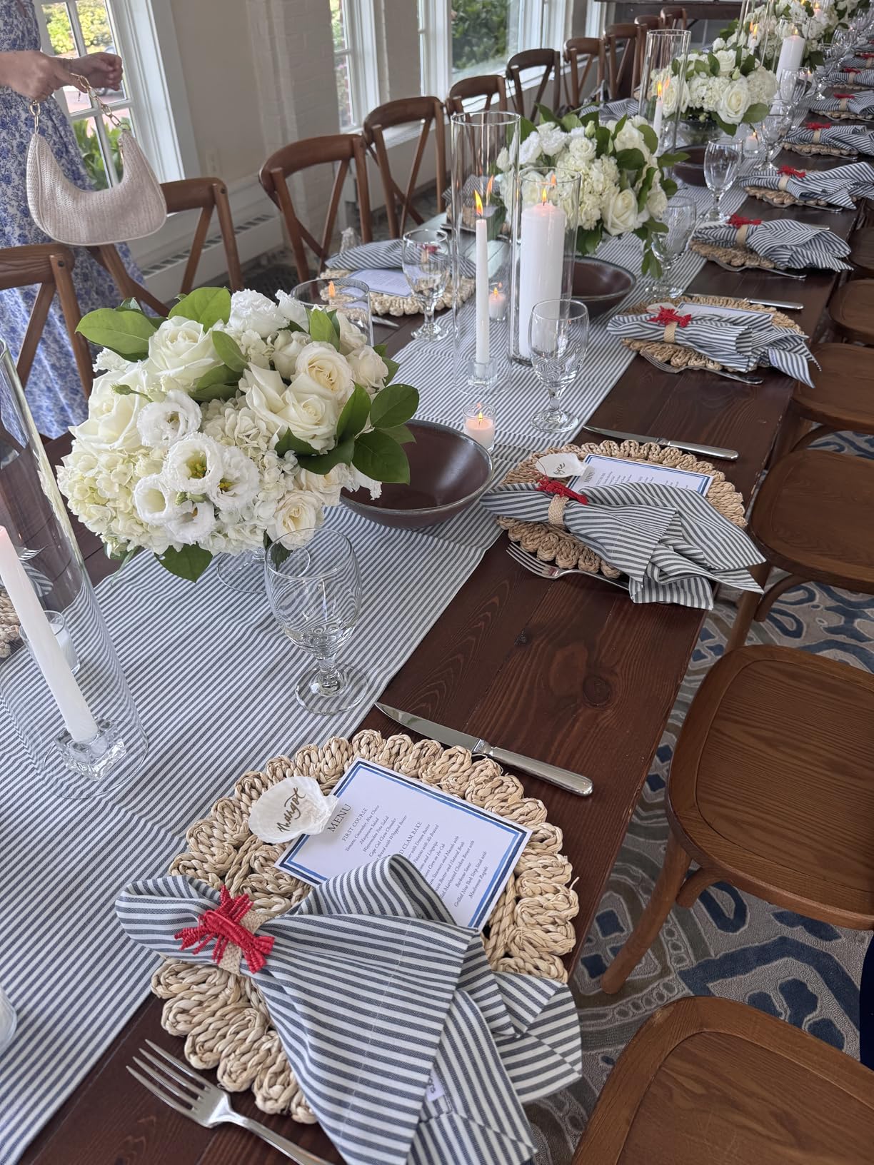 13.8" Round Corn Husk Placemats Set of 4 | Boho Rattan Woven Table Mats | Farmhouse Spring Plate Chargers Like Water Hyacinth, Seagrass for Wedding, Party, Christmas, Events