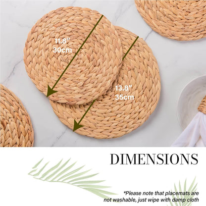 Round Water Hyacinth Placemats
