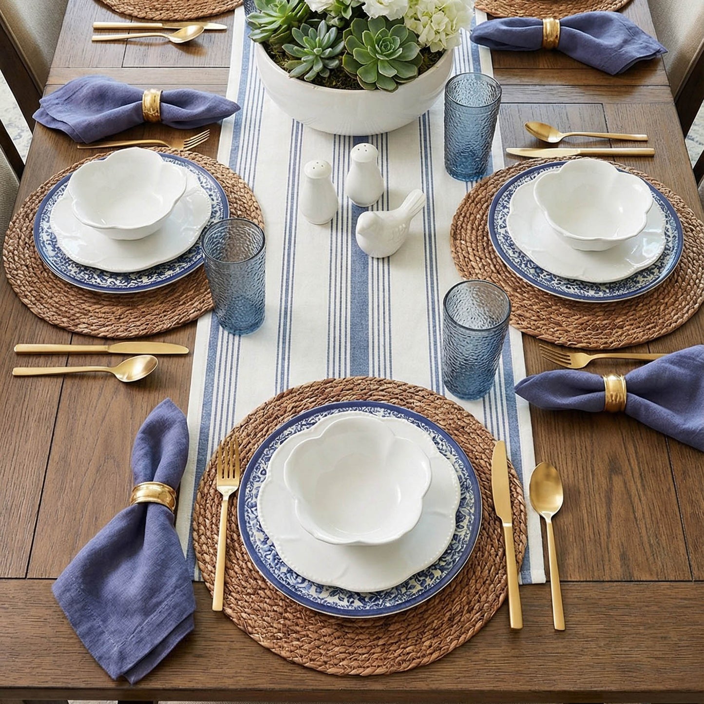 Round Brown Seagrass Placemats