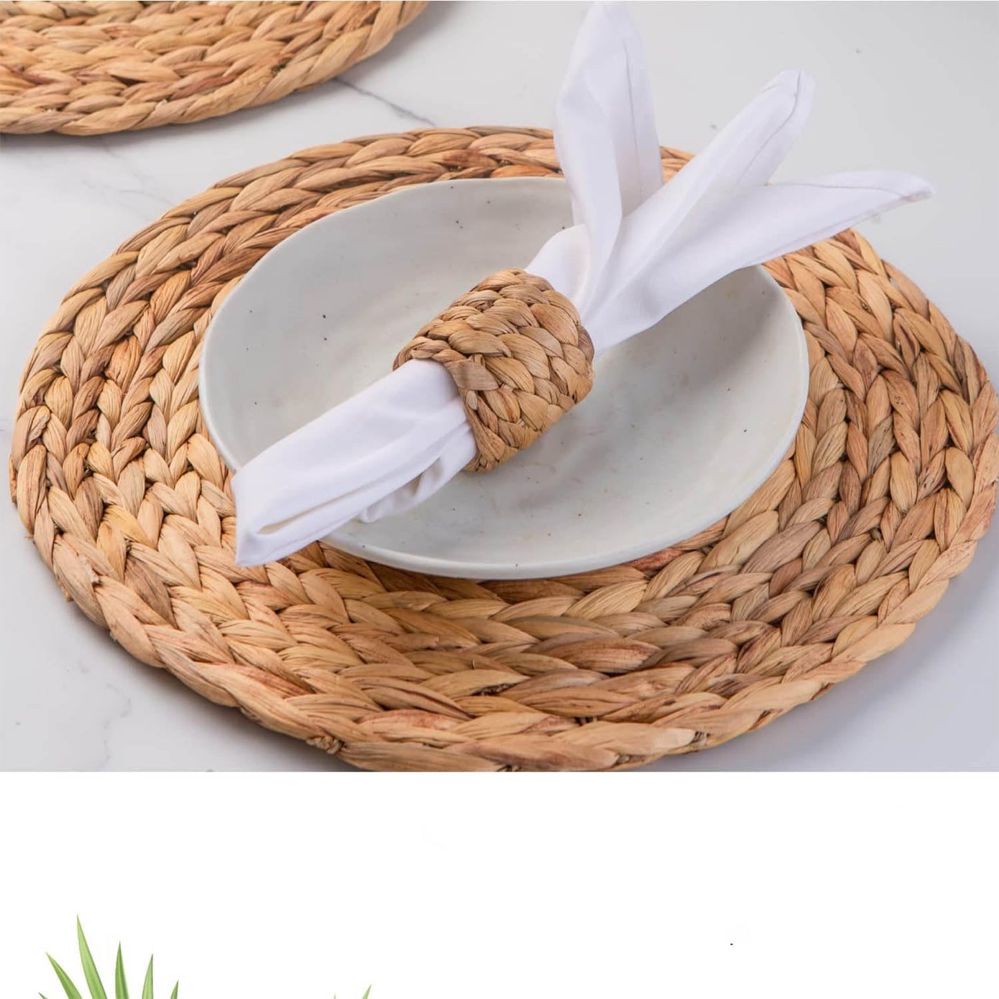 Round Water Hyacinth Placemats