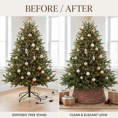 Brown Water Hyacinth Christmas Tree Collar