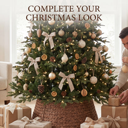 Brown Water Hyacinth Christmas Tree Collar